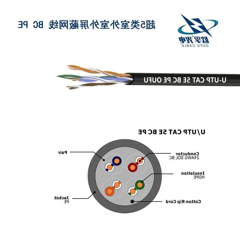 东丽区U/UTP超5类4对非屏蔽室外电缆(23AWG)